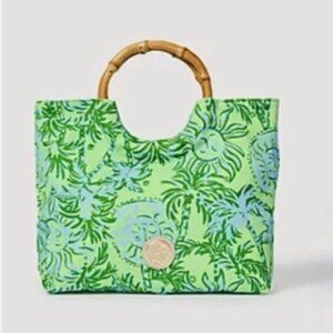 Lilly Pulitzer Bamboo Bag Cool Mint Catchin Rays NWT